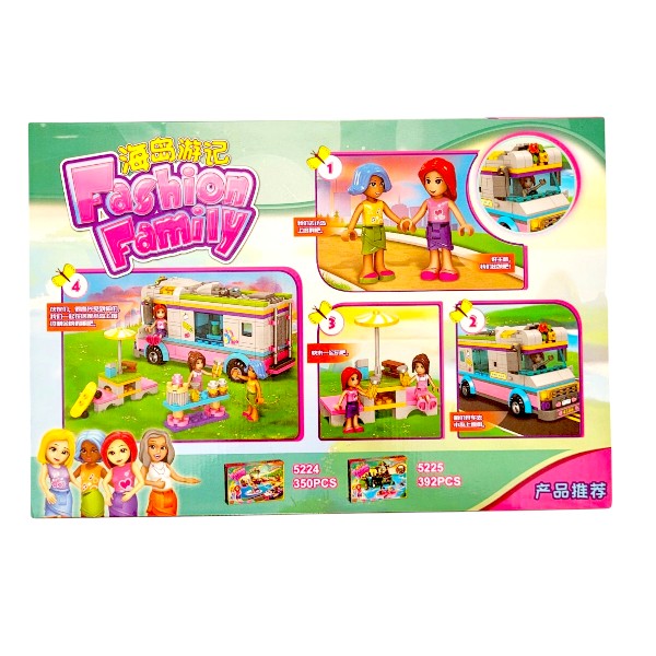 Set de constructie, Rulota de vacanta, Fashion Family, 321 piese
