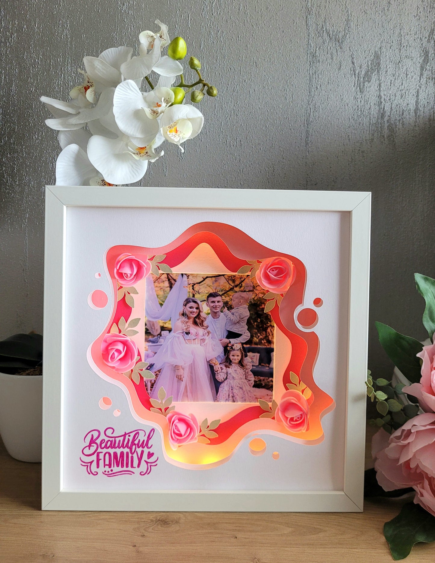 Tablou luminos personalizat Beautiful Family
