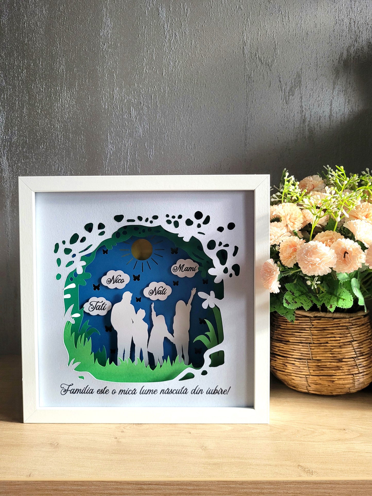 Tablou luminos personalizat – O Lume Născută din Iubire