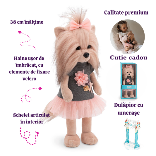 Lucky Yoyo Tea Rose – Căţeluşă de Pluş Premium Lucky Doggy