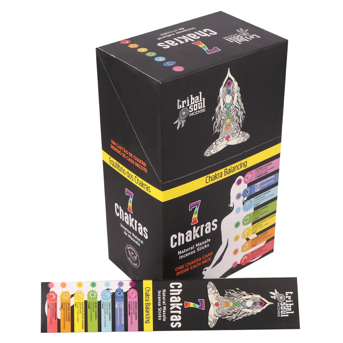 Bețișoare Parfumate Tribal - 7 Chakra cu Card de Mesaj – Echilibru Energetic