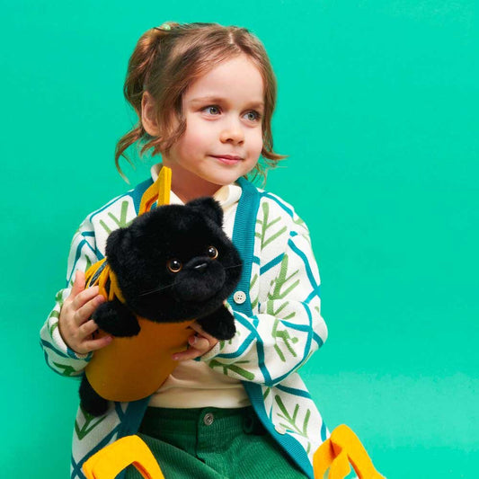 Milo – Pisoiul Negru de Pluș (35 cm) – Jucărie Premium Ultra Pufoasă Orange Toys