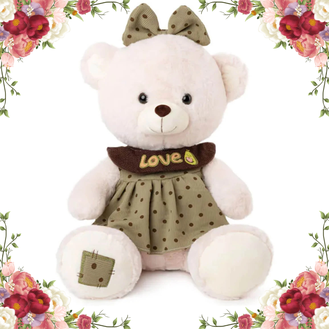 Ursuleț personalizat cu rochie verde