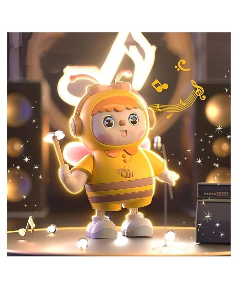 Albina dansatoare cu muzica si lumini