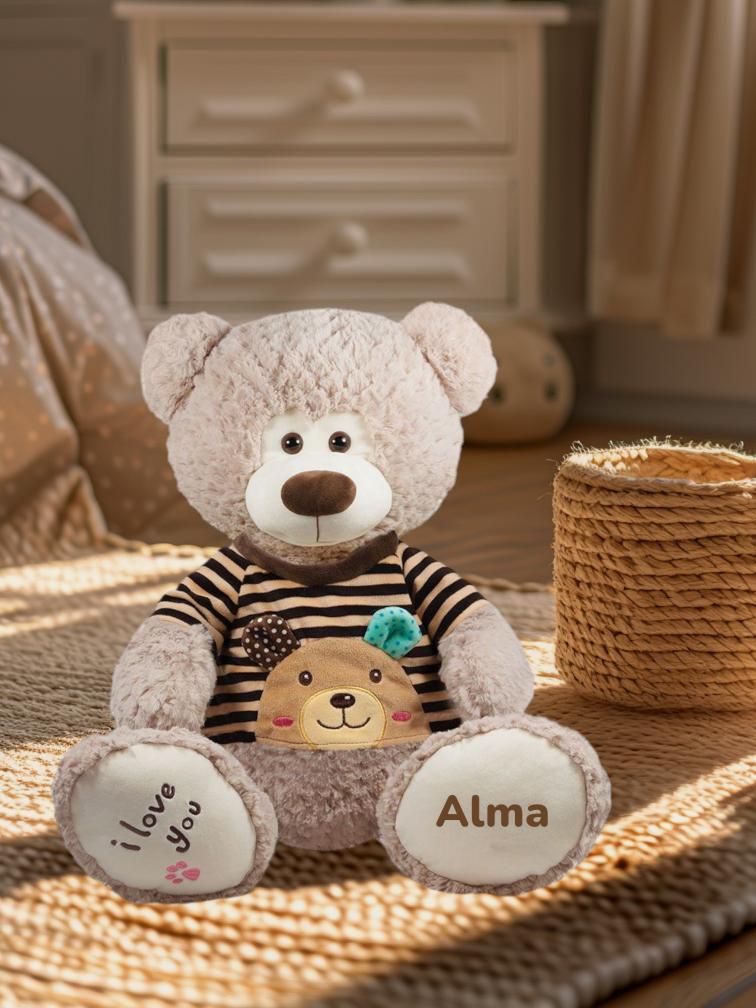 Ursuleț personalizat cu tricou maro