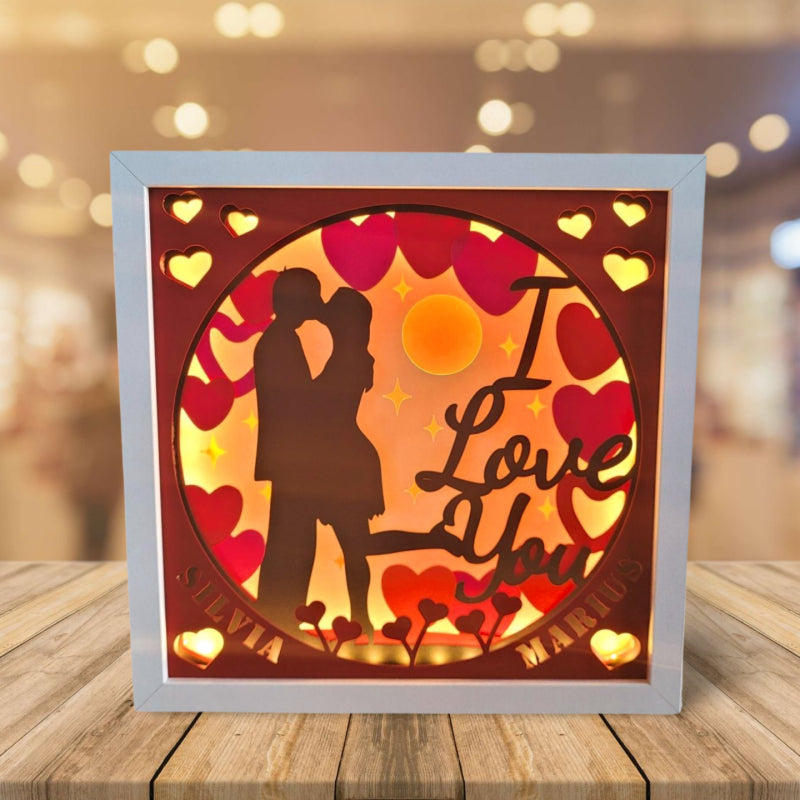 Tablou luminos personalizat Îndrăgostiți 2