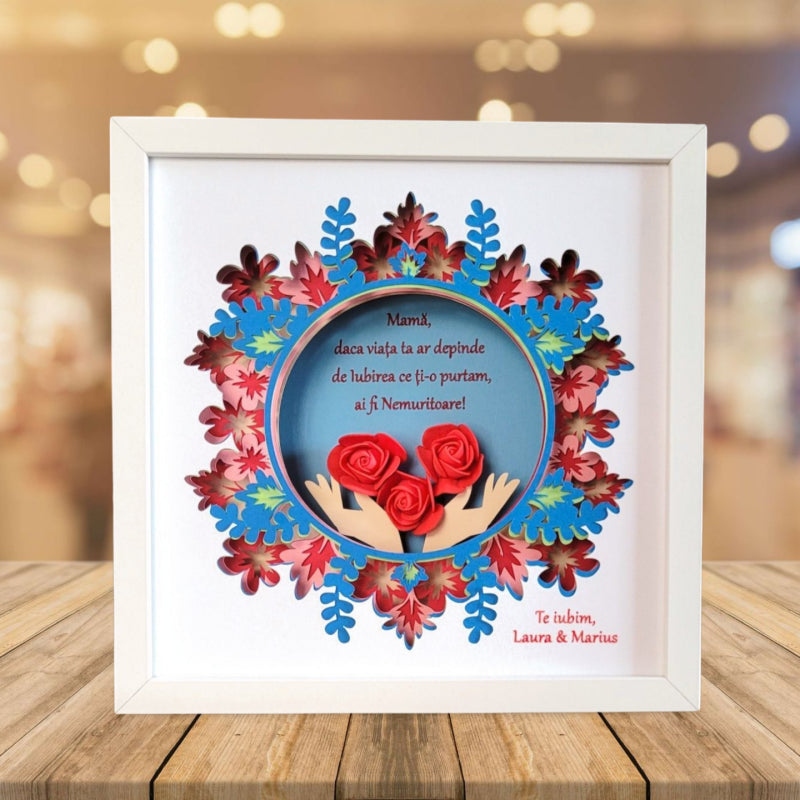 Tablou luminos personalizat Mama