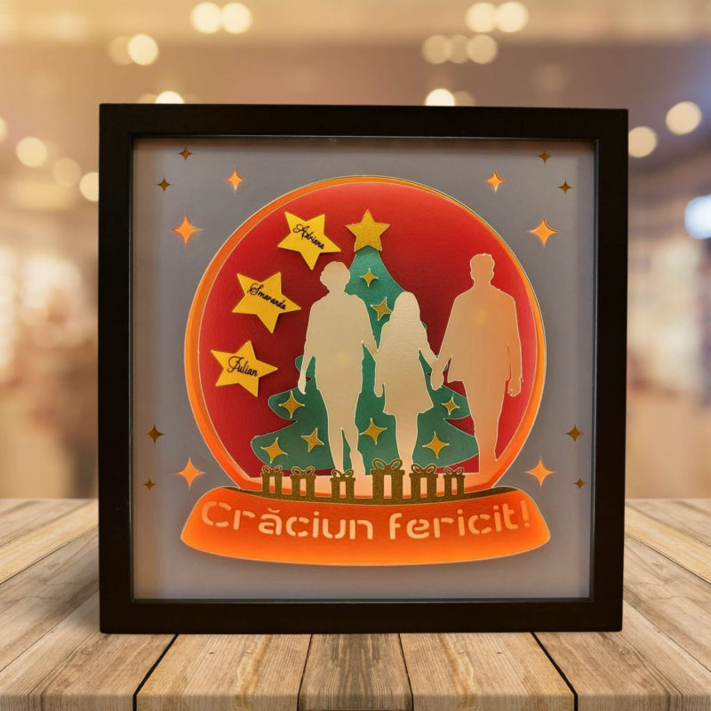 Tablou luminos personalizat Craciun 1