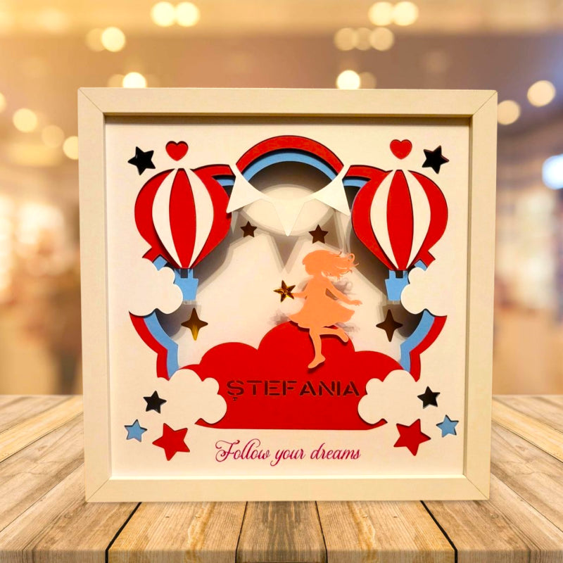 Tablou luminos personalizat fetițe 013