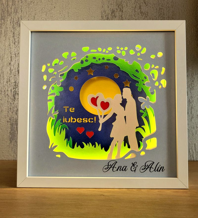 Tablou luminos personalizat Îndrăgostiți 4