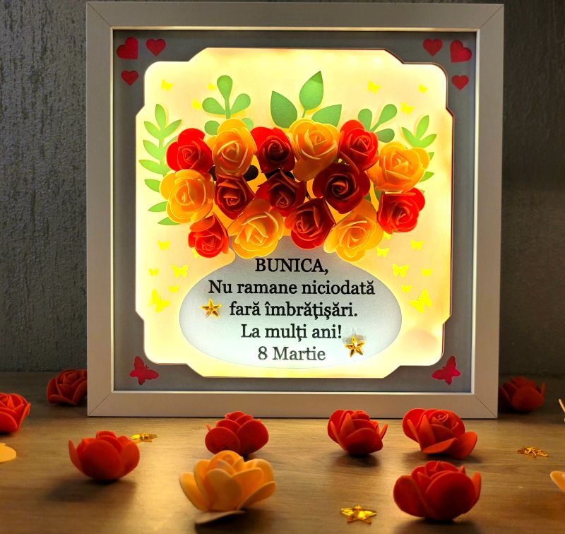Tablou luminos personalizat pentru Bunica