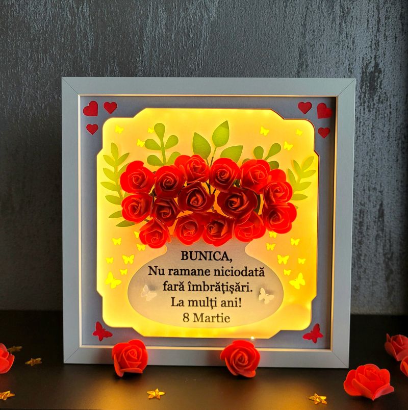 Tablou luminos personalizat pentru Bunica