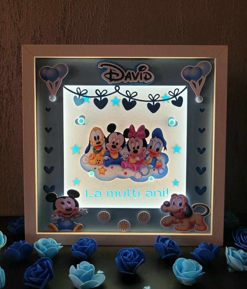Tablou luminos personalizat baieti 015