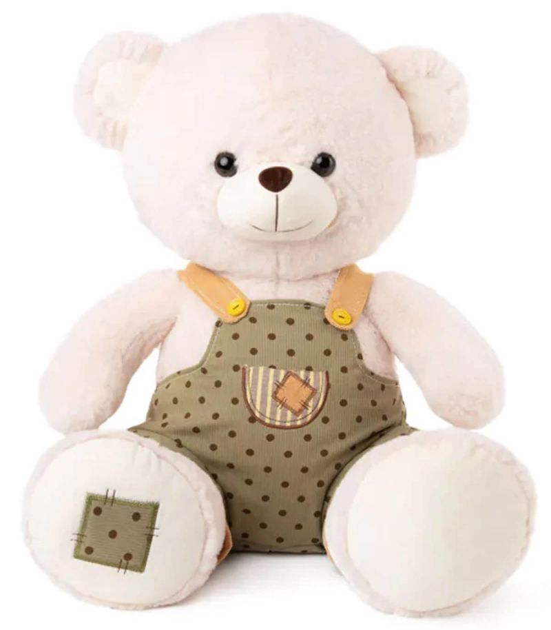 Set Cadou „Îmbrățișări și Cifre” – Ursuleț personalizat cu Salopetă & Puzzle Montessori din Lemn