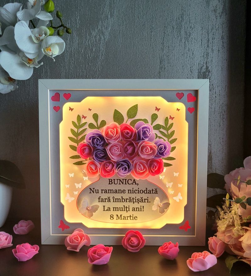 Tablou luminos personalizat pentru Bunica