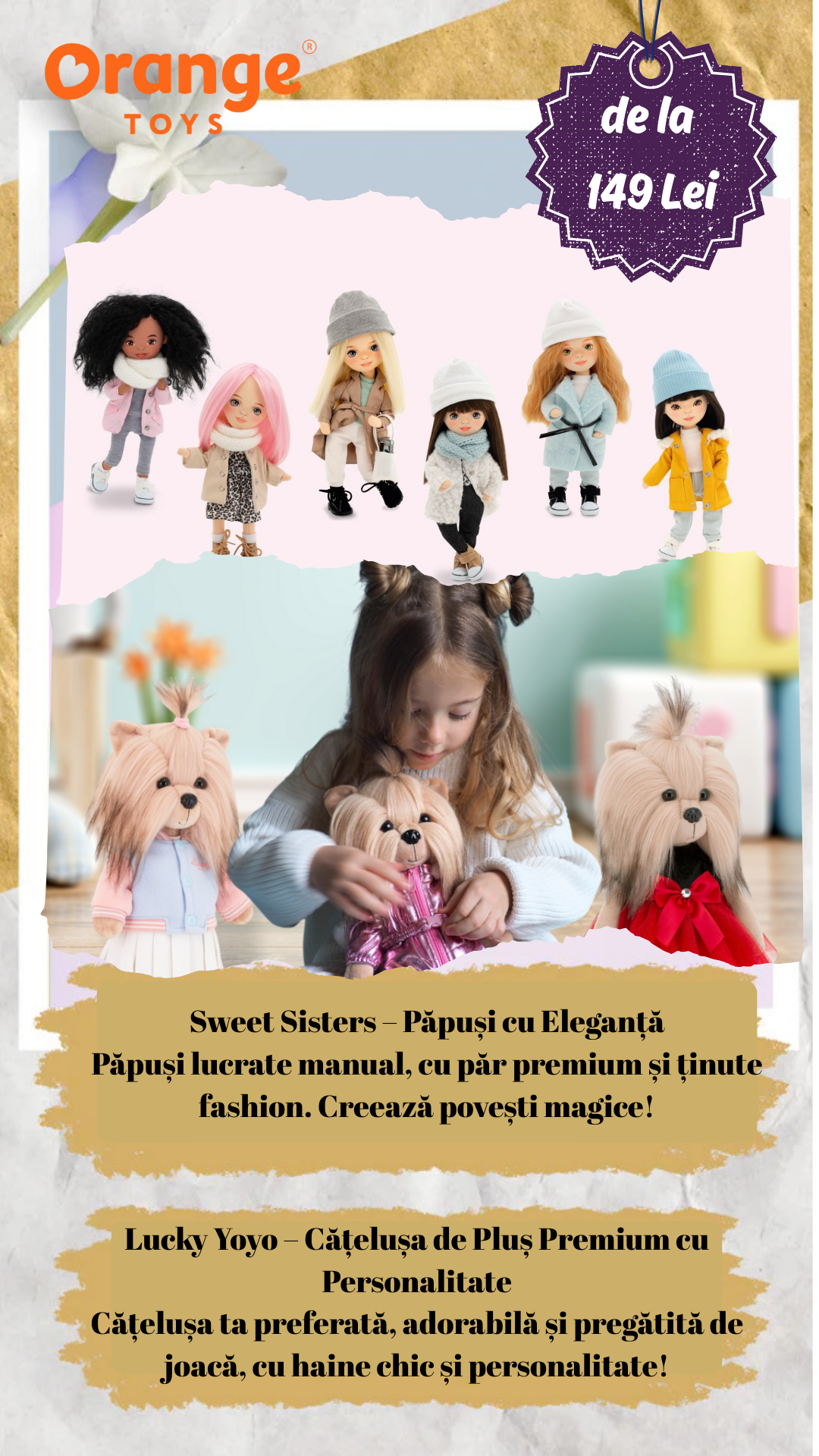 ORANGE TOYS - PLUSURI PREMIUM CU SUFLET