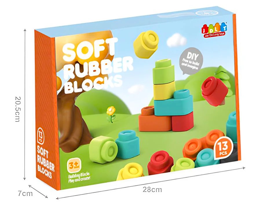 Set cuburi moi bebelusi, multicolor, 13 piese, Joc Creativ și Sigur