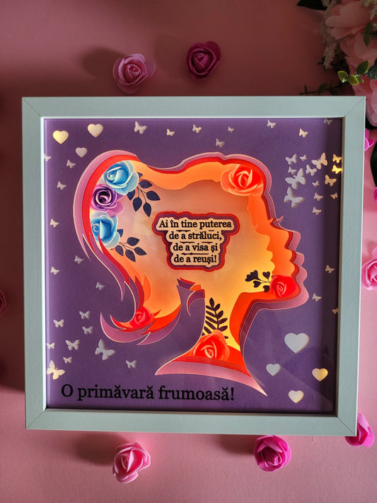 Tablou luminos personalizat - O primăvară în suflet