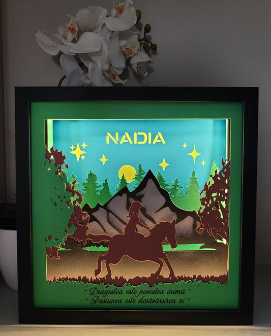 Tablou luminos personalizat fetițe 020