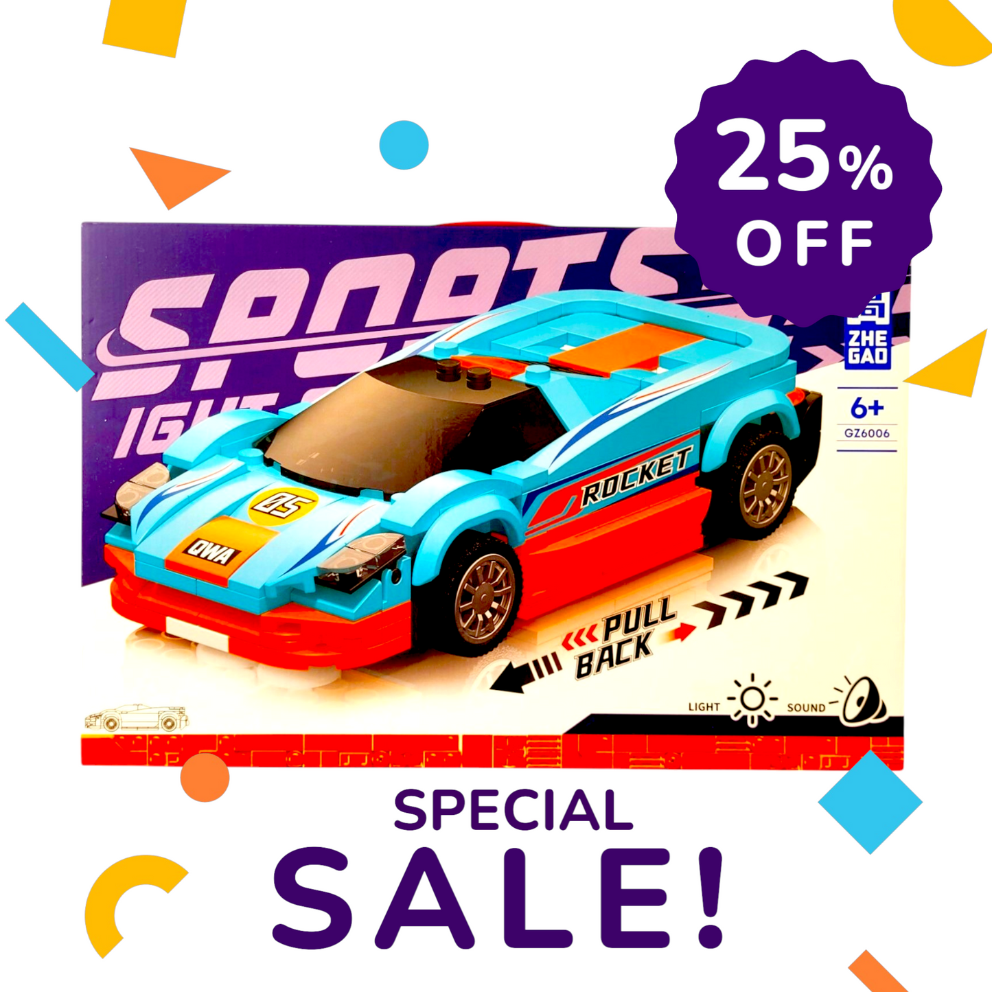 Masina de construit cu lumini si sunete, functie Pullback, 192 piese