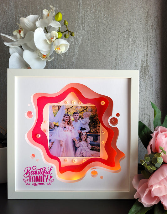 Tablou luminos personalizat Beautiful Family