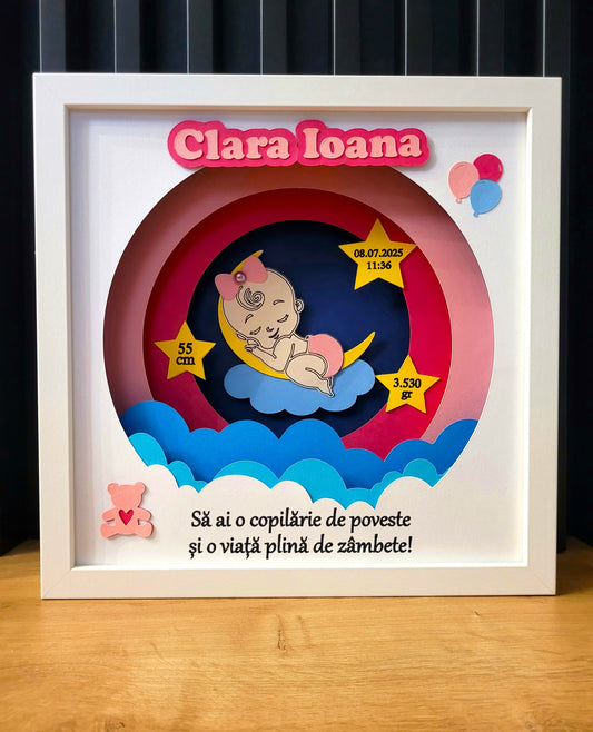 Tablou luminos personalizat fetițe 006