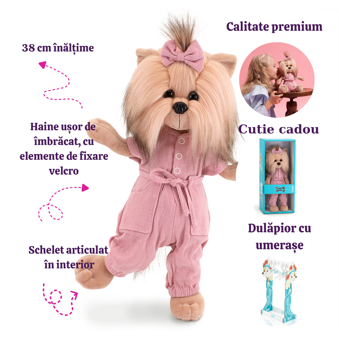 Lucky Yoyo Plimbare Confortabilă - Cățelușă de Pluș Premium Lucky Doggy