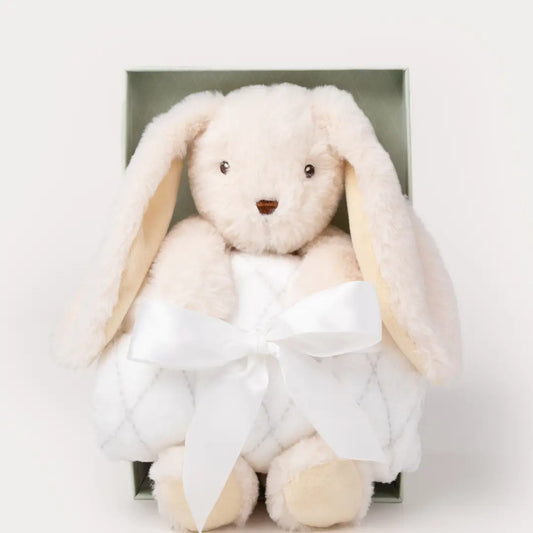 Svea Iepurașul Premium cu Păturică în Cutie Cadou, 30 cm, Teddykompaniet