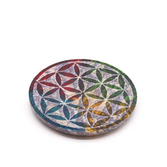 Suport Disc pentru Bețișoare Parfumate 8cm – Floarea Vieții