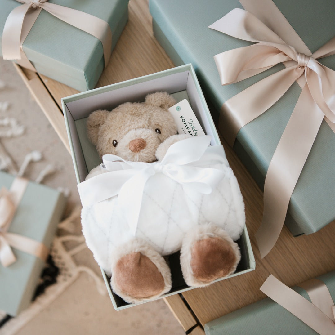 Sven Ursulețul Premium cu Păturică în Cutie Cadou, 30 cm, Teddykompaniet