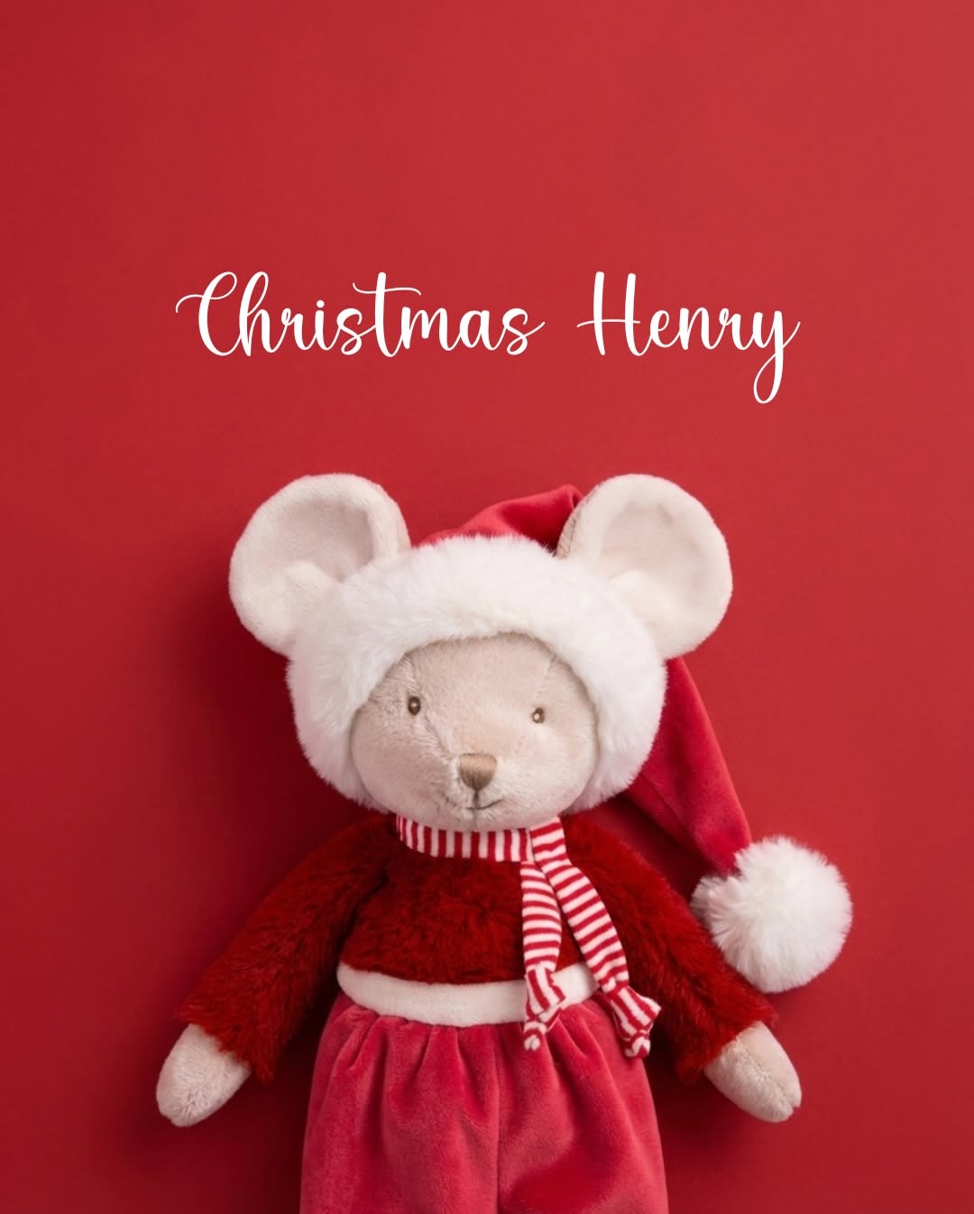 Christmas Henry – Șoricel de Pluș Premium 30 cm în CUTIE CADOU