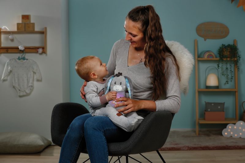 Jucărie calmantă pentru bebeluși, măgarușul Littledoo, în cutie cadou, 25 cm