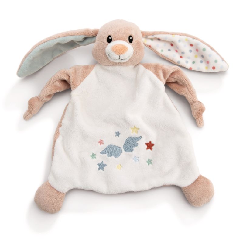 Jucarie Păturică Premium PERSONALIZATĂ, moale, pentru îmbrățișat- Iepurașul Fjella, 25 х 25 cm