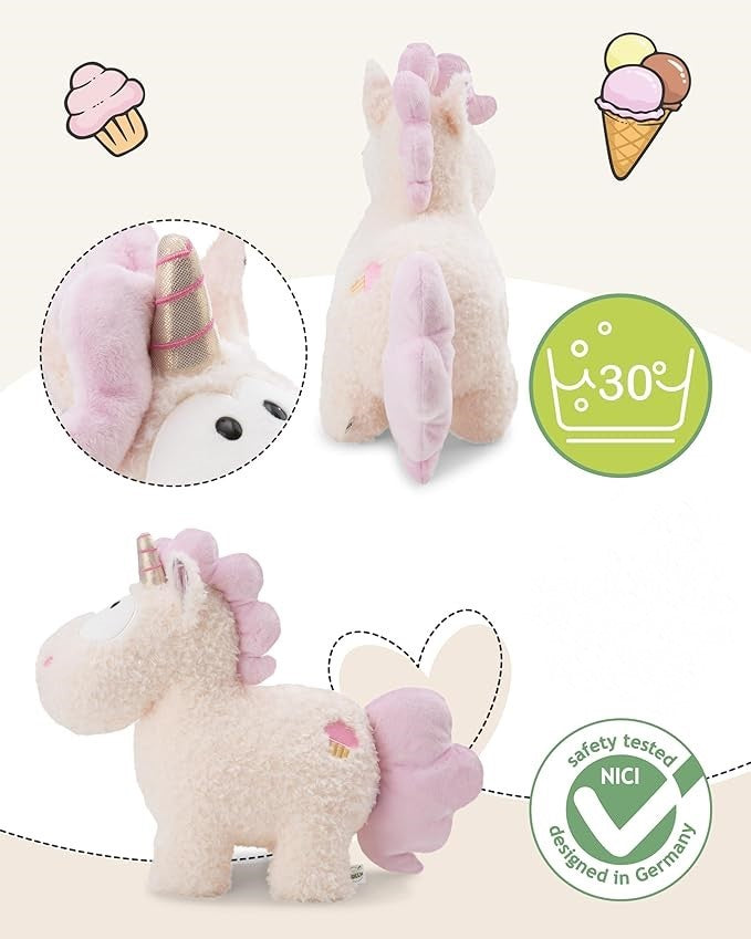 Unicorn de pluș Premium – Creamy Pink, 32 cm