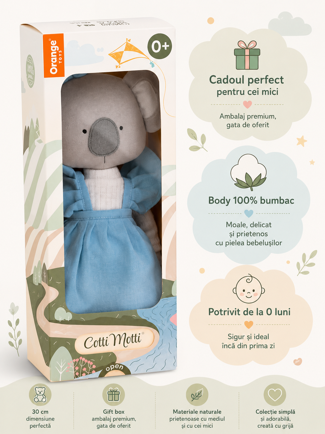 Annie – Koala Premium de Pluș Cotti Motti (30 cm)