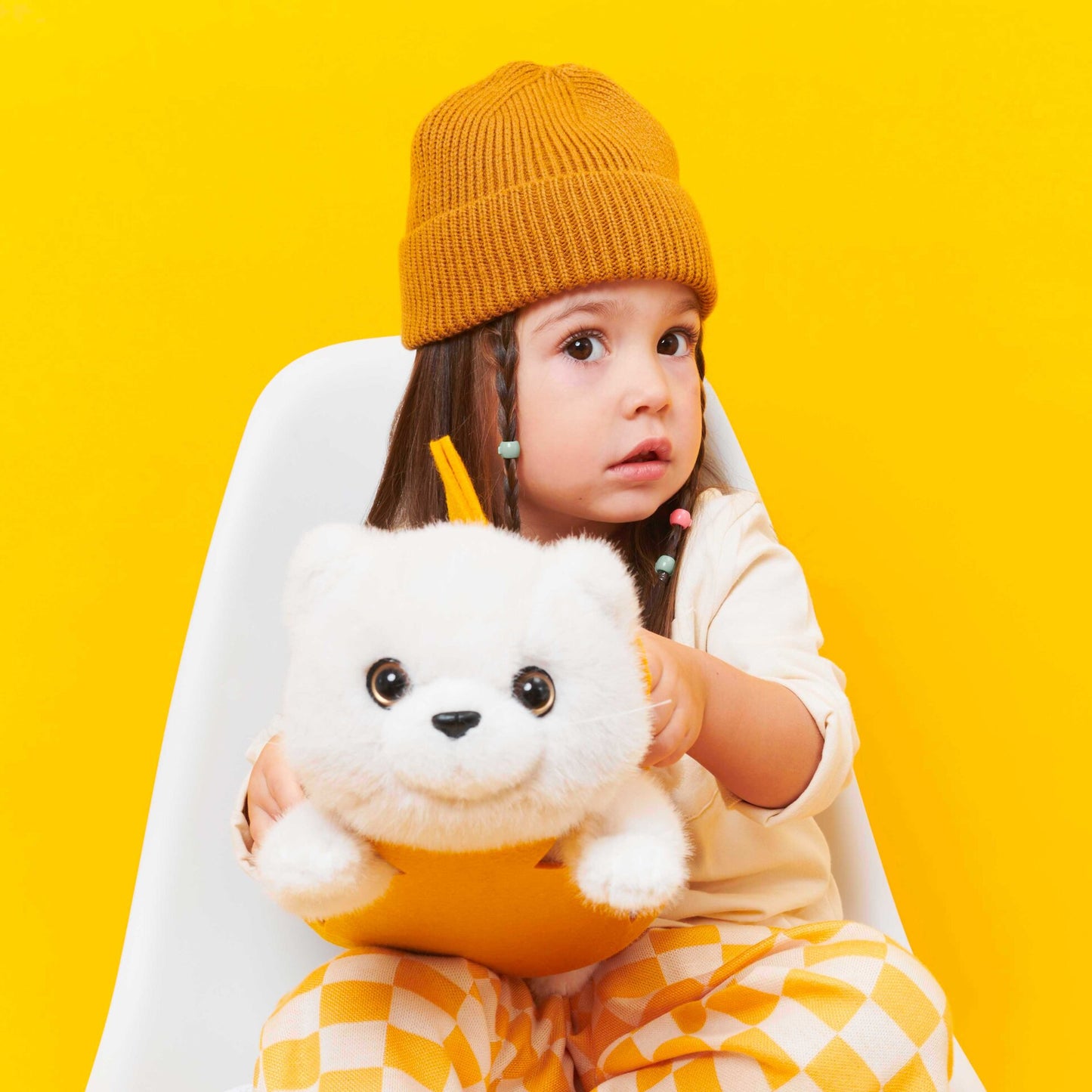 Milo – Pisoiul Alb de Pluș (56 cm) – Jucărie Premium Ultra Pufoasă Orange Toys