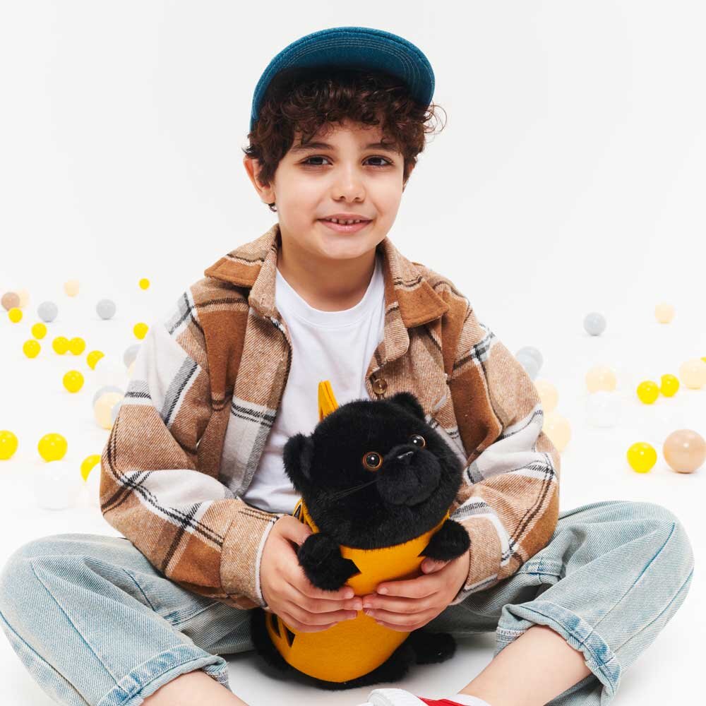Milo – Pisoiul Negru de Pluș (35 cm) – Jucărie Premium Ultra Pufoasă Orange Toys