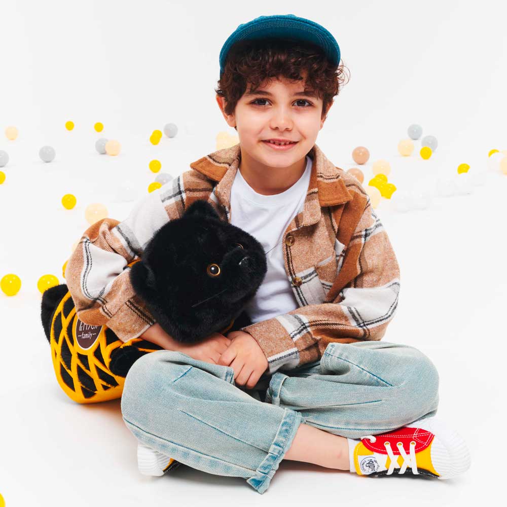 Milo – Pisoiul Negru de Pluș (56 cm) – Jucărie Premium Ultra Pufoasă Orange Toys