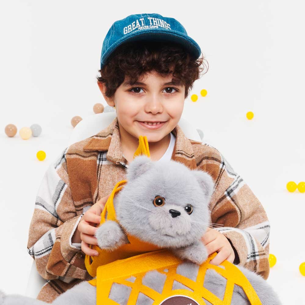 Milo – Pisoiul Gri de Pluș (35 cm) – Jucărie Premium Ultra Pufoasă Orange Toys