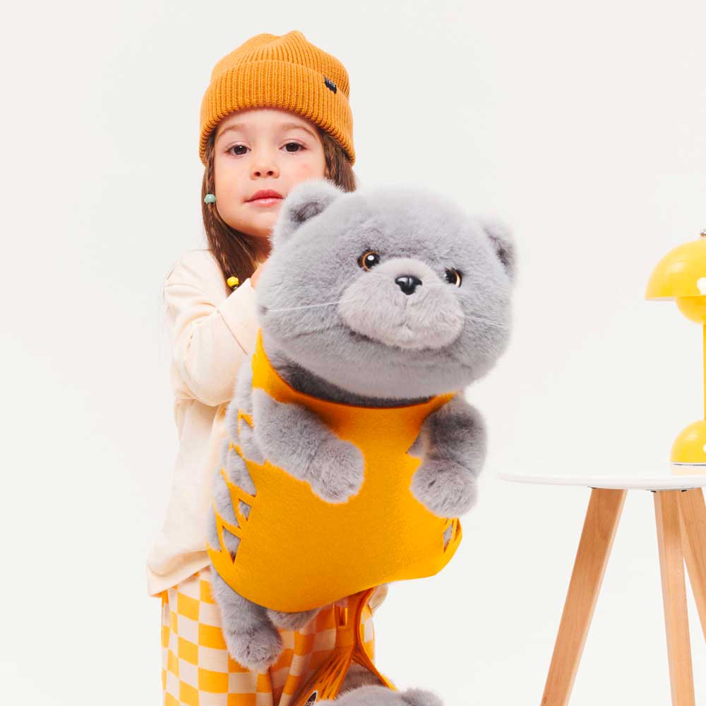 Milo – Pisoiul Gri de Pluș (56 cm) – Jucărie Premium Ultra Pufoasă Orange Toys