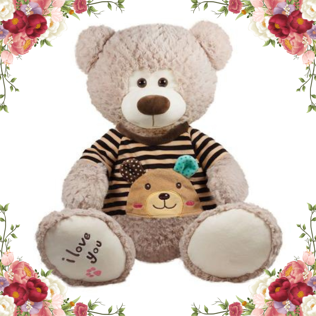 Ursuleț personalizat cu tricou maro