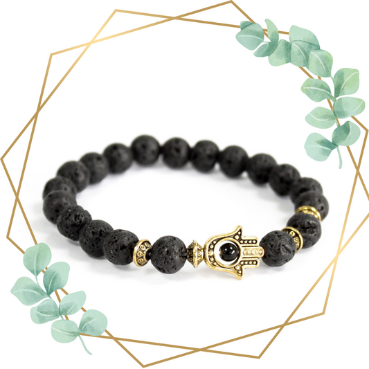 Bratara Piatra De Lava - Hamsa - Renastere