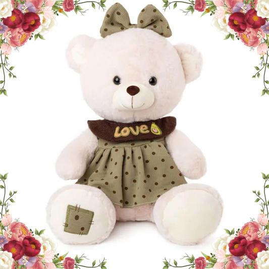 Ursuleț personalizat cu rochie verde