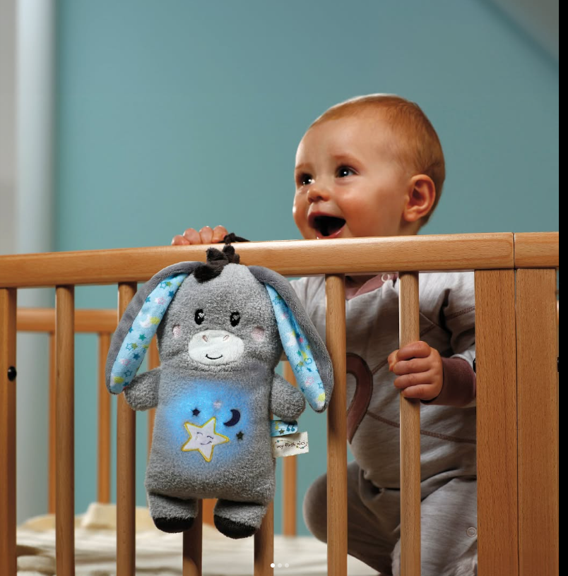 Jucărie calmantă pentru bebeluși, măgarușul Littledoo, în cutie cadou, 25 cm