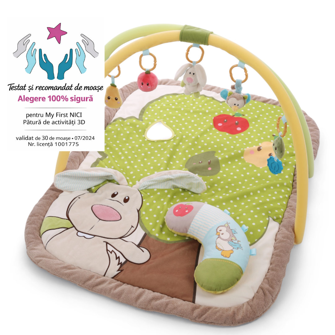 Saltea de activități 3D pentru bebeluși - 80 х 100 cm