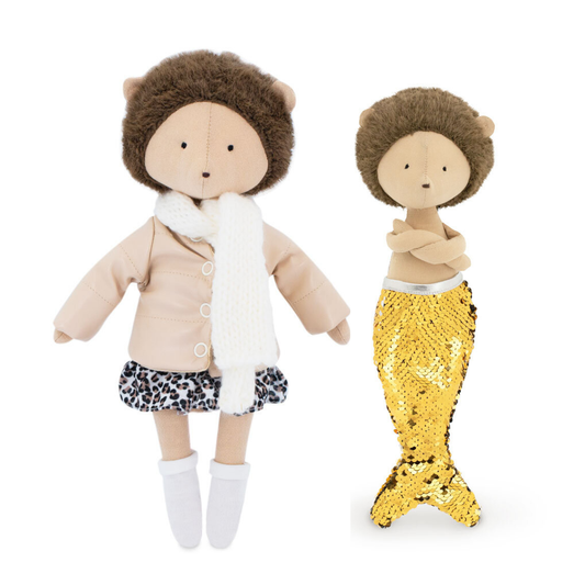 Henry – Arici de Pluș Premium cu jachetă și BONUS: coadă de sirenă Cotti Motti (30 cm)