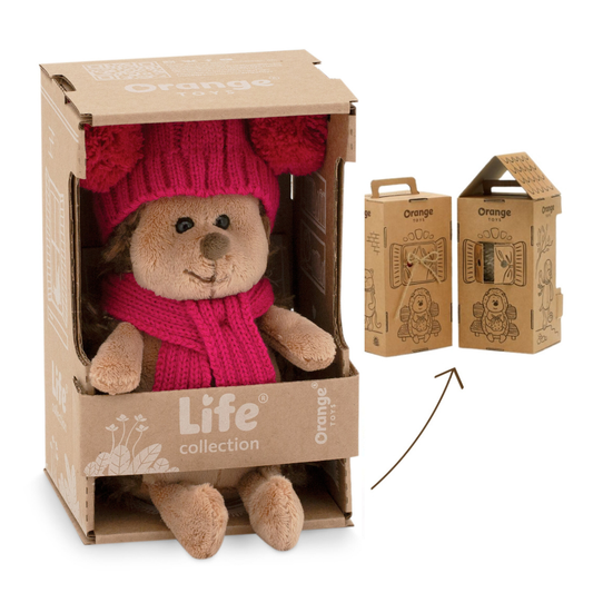 Life – Fluffy Ariciul pufos cu căciuliță, în cutie de colorat tip căsuță (18 cm)