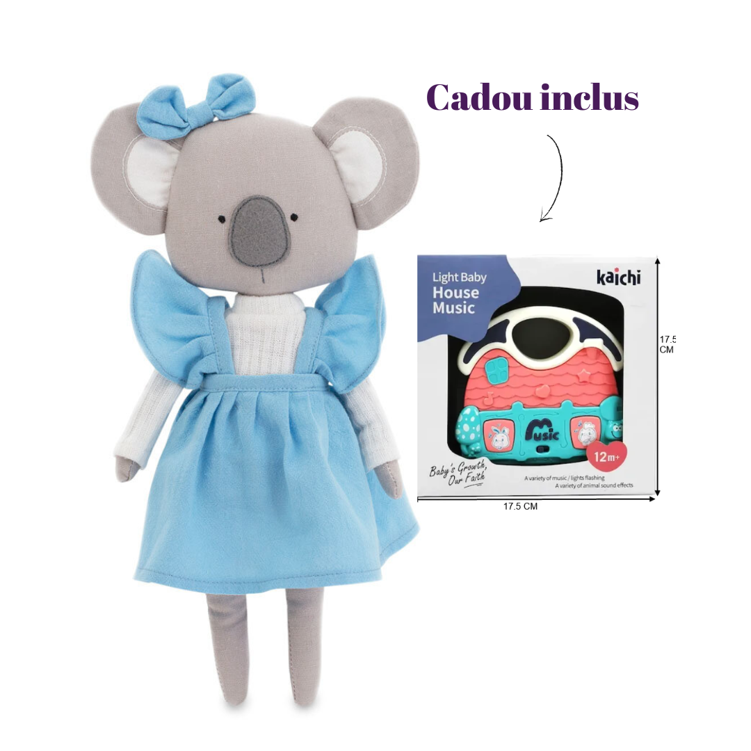 Annie – Koala Premium de Pluș Cotti Motti (30 cm)+ CADOU Casuta interactiva bebe