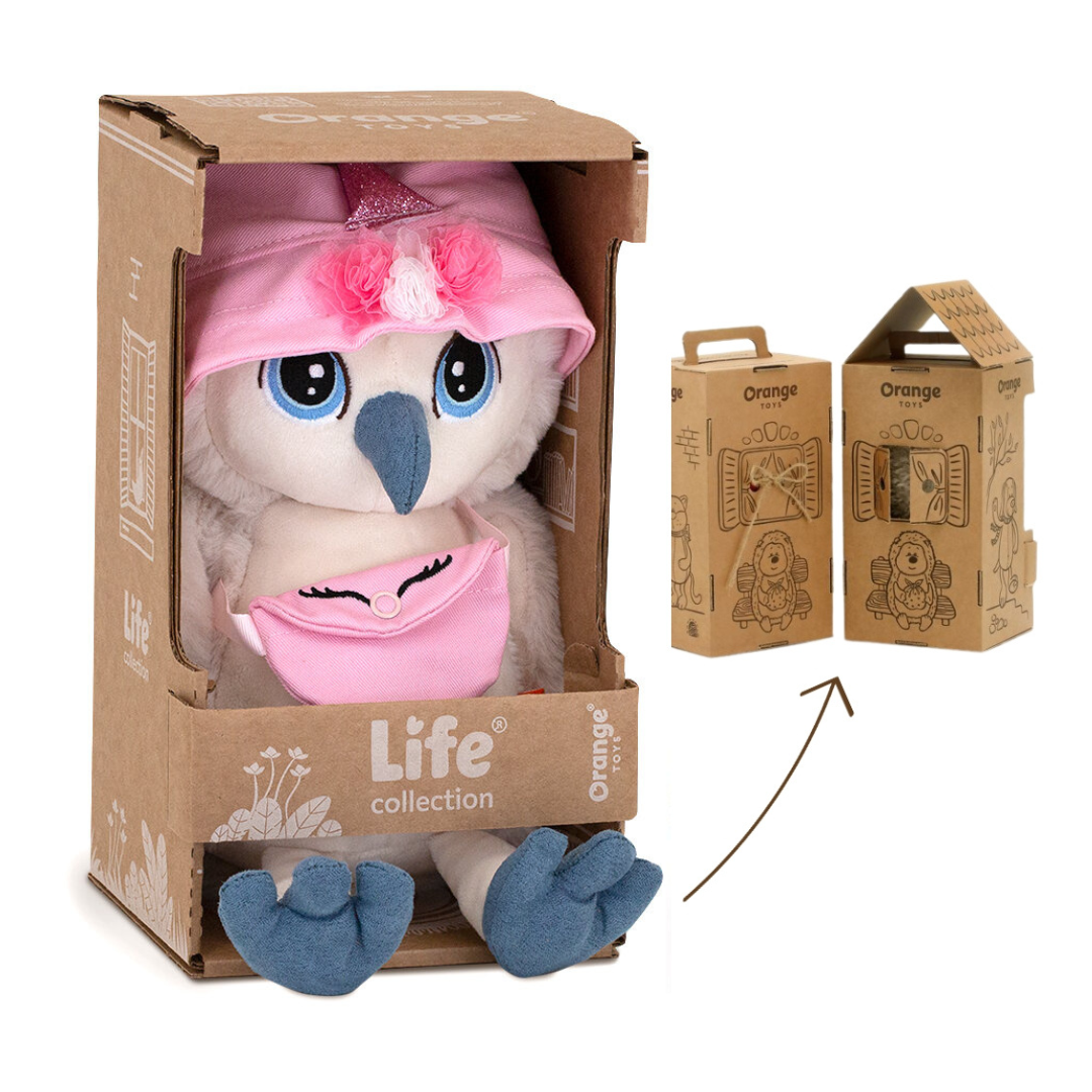 Life - Lisa Bufnița Unicorn, în cutie de colorat tip căsuță (25cm)