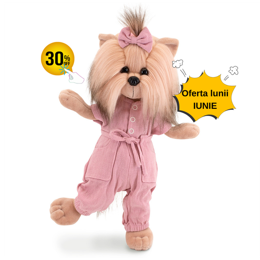Lucky Yoyo Plimbare Confortabilă - Cățelușă de Pluș Premium Lucky Doggy